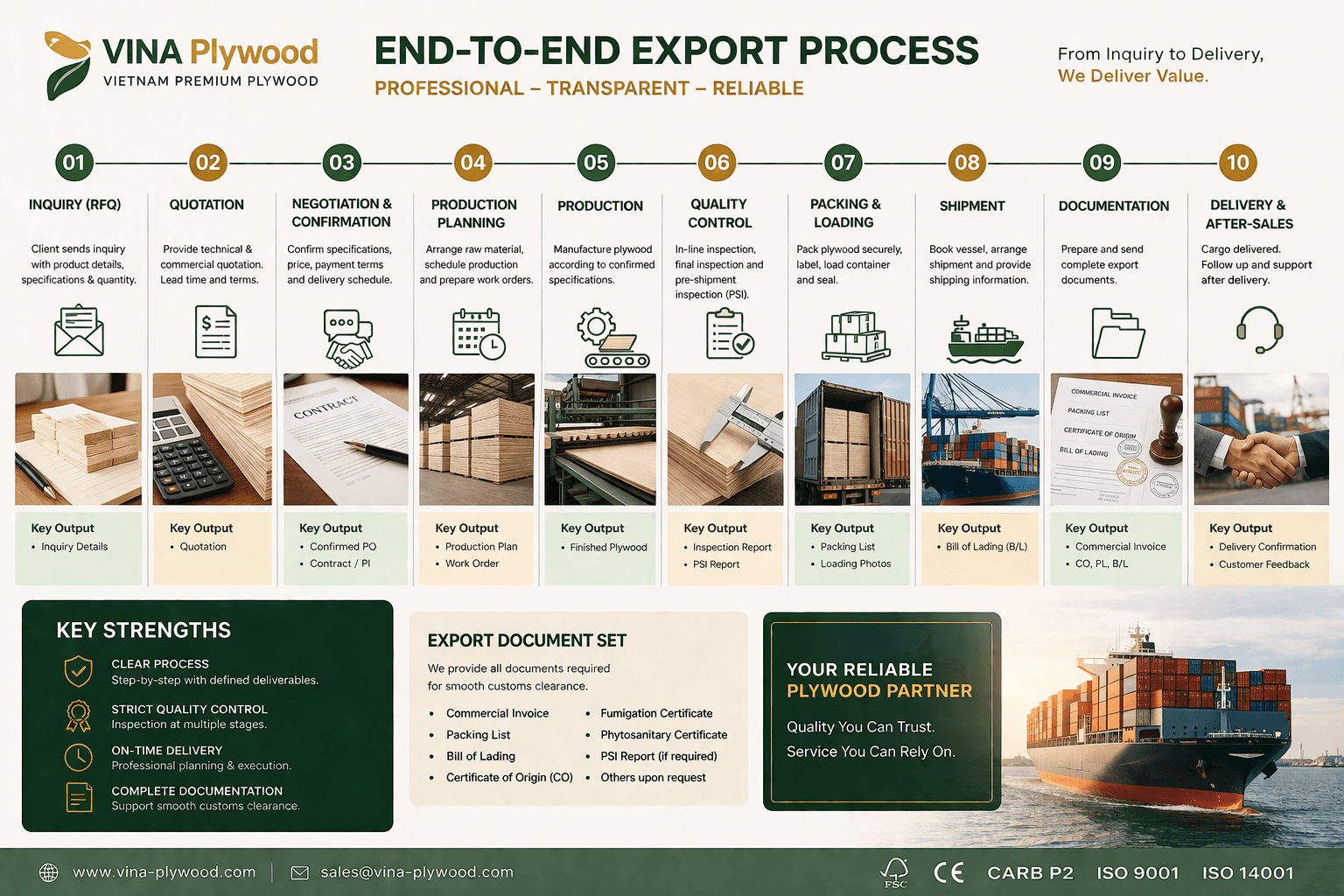 VINA Plywood order processing workflow